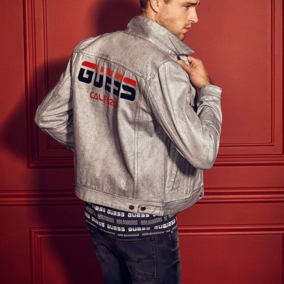 Guess Mens Dillon Silvercoated Denim 